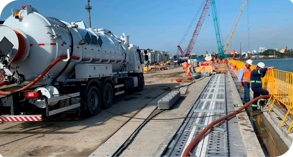 Super vácuo para remoção e transporte de resíduos com alta eficiência